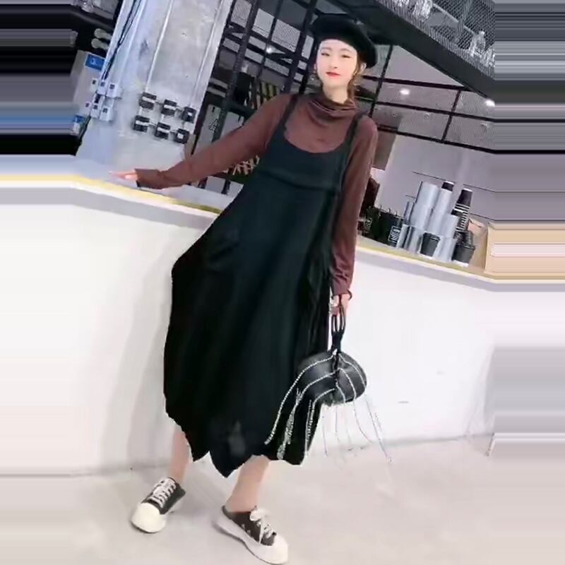 2020年秋の新しいスーツプラスサイズの女性のTシャツファットシスターウエスタンスタイルは年齢を減らし、ツーピースのよだれかけを薄くしました ミックスインファッション41466514077