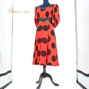 社交ダンス 衣装 スタンダード ドレス ワンピース パーティ衣装 女性用 レディース オールシーズン 赤 黒 Scarlet スカーレット ラインストーン 水玉 ドット ブラック系 レッド系 レトロ ファッション かわいい かわいらしい パーティー 舞台衣装 高級感 おしゃれ 大人可愛い シンプル 可愛いデザイン パーティー用 お洒落 演出 効果的 目を引く 無地 結婚式 祭り 茶会 楽器発表会 着物風 コスプレ コスチューム レディースファッション フォーマル ルック