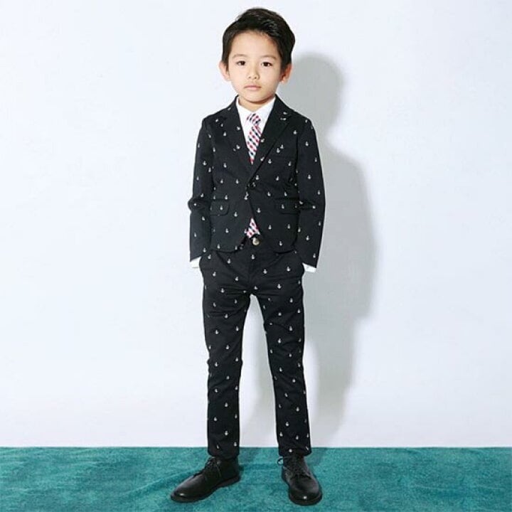 ジェネレーター クレイジーパターン スーツ 入学式 フォーマル 120キッズ服男の子用(90cm~)