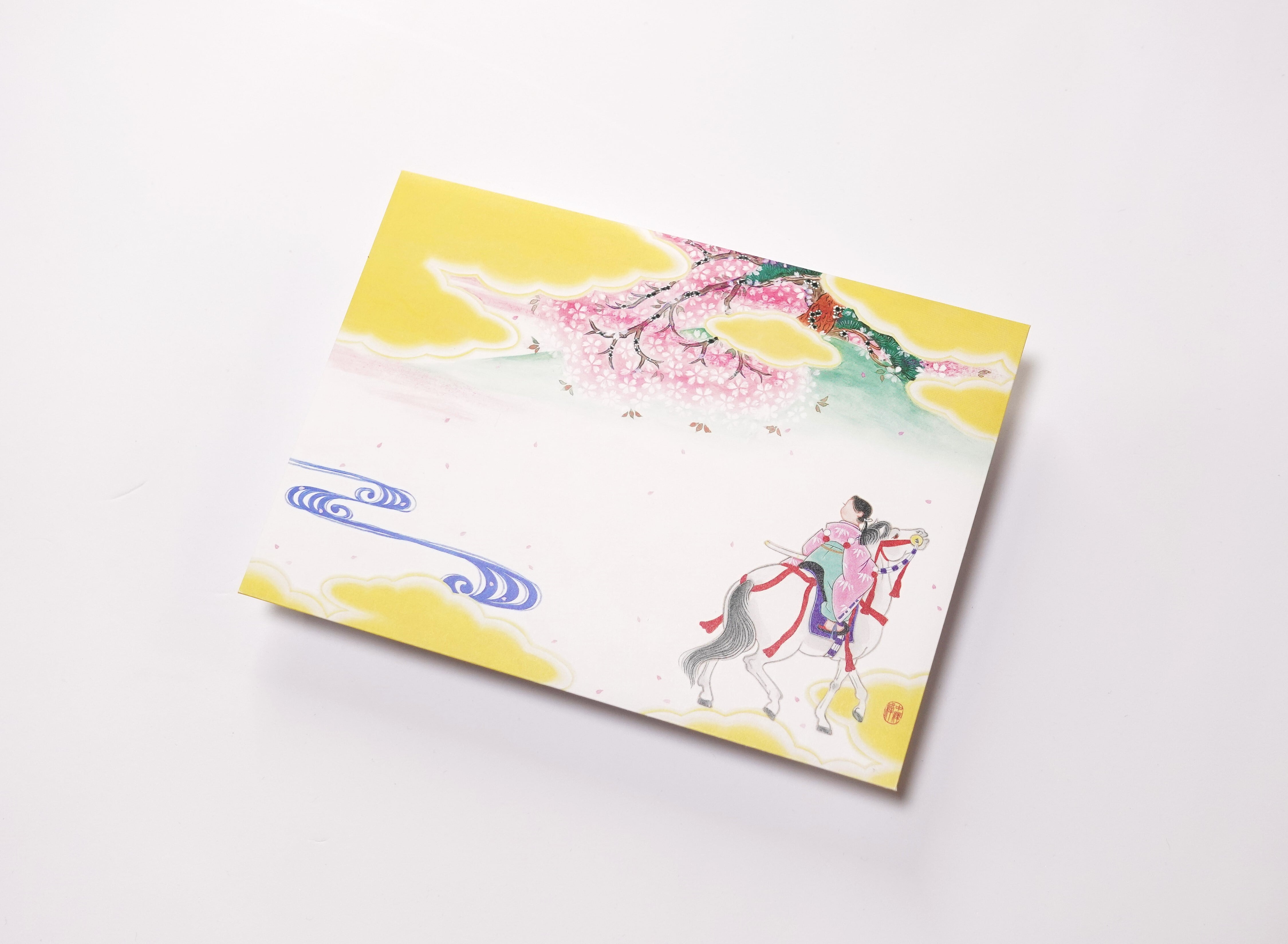 オリジナル封筒 -花紀行- 季節のシール付き(一式7枚入り)