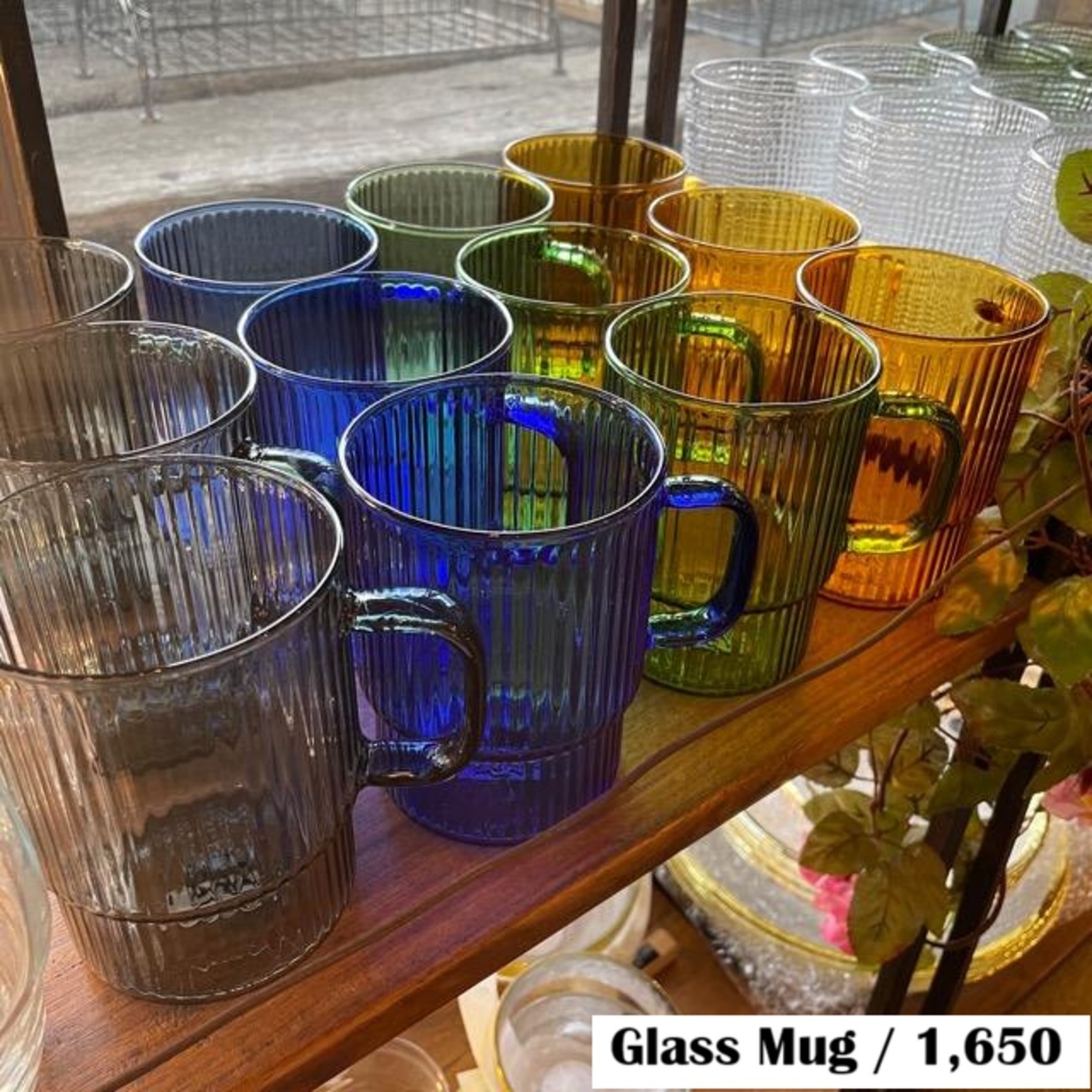 STACKING GLASS MUG 4color / スタッキングガラスマグ 全4色 マグカップ クリアカラー 透明感 カラフル シンプル かわいい おしゃれ ギフト プレゼント