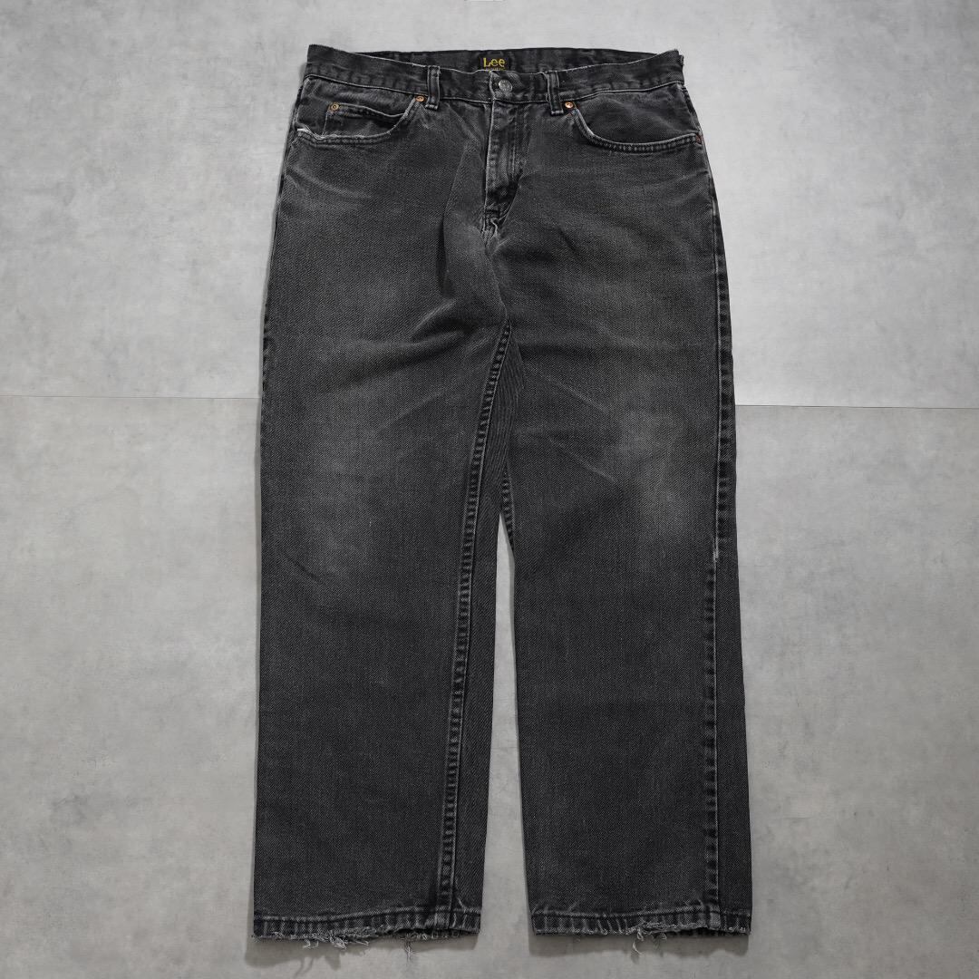 Lee リー W34 ブラックデニム ボトム パンツ 古着 黒 16242