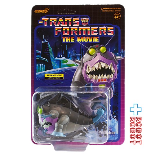リ・アクション 超ロボット生命体トランスフォーマー ウェーブ6 シャークトロン G1 4インチ アクションフィギュア (スーパー7) 未開封