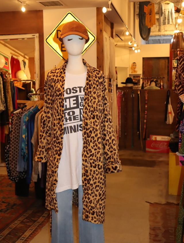 Lauren leopard fleece gown【5883】