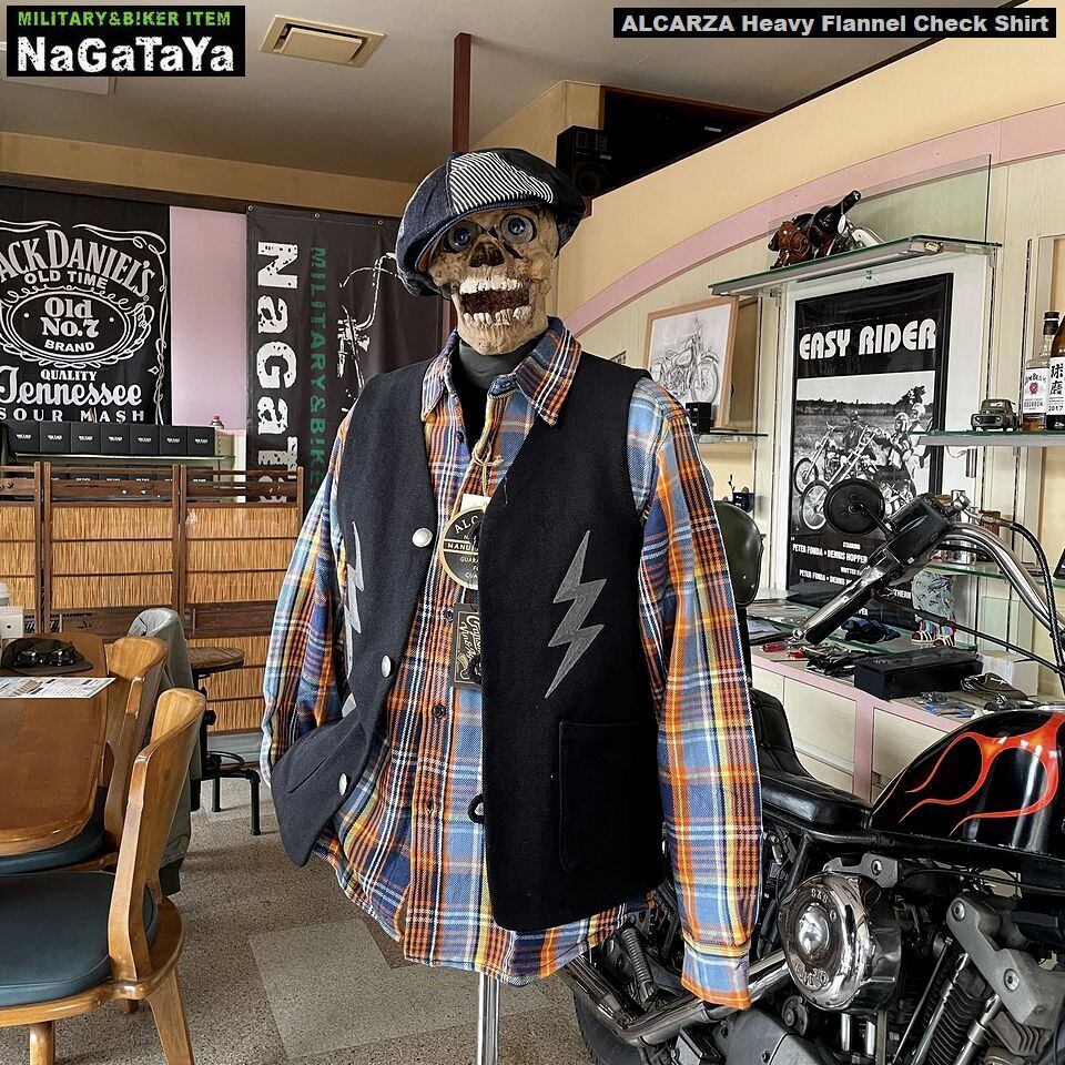 ALCARZA アルカーザ ヘビーフランネルシャツ タータンチェック柄