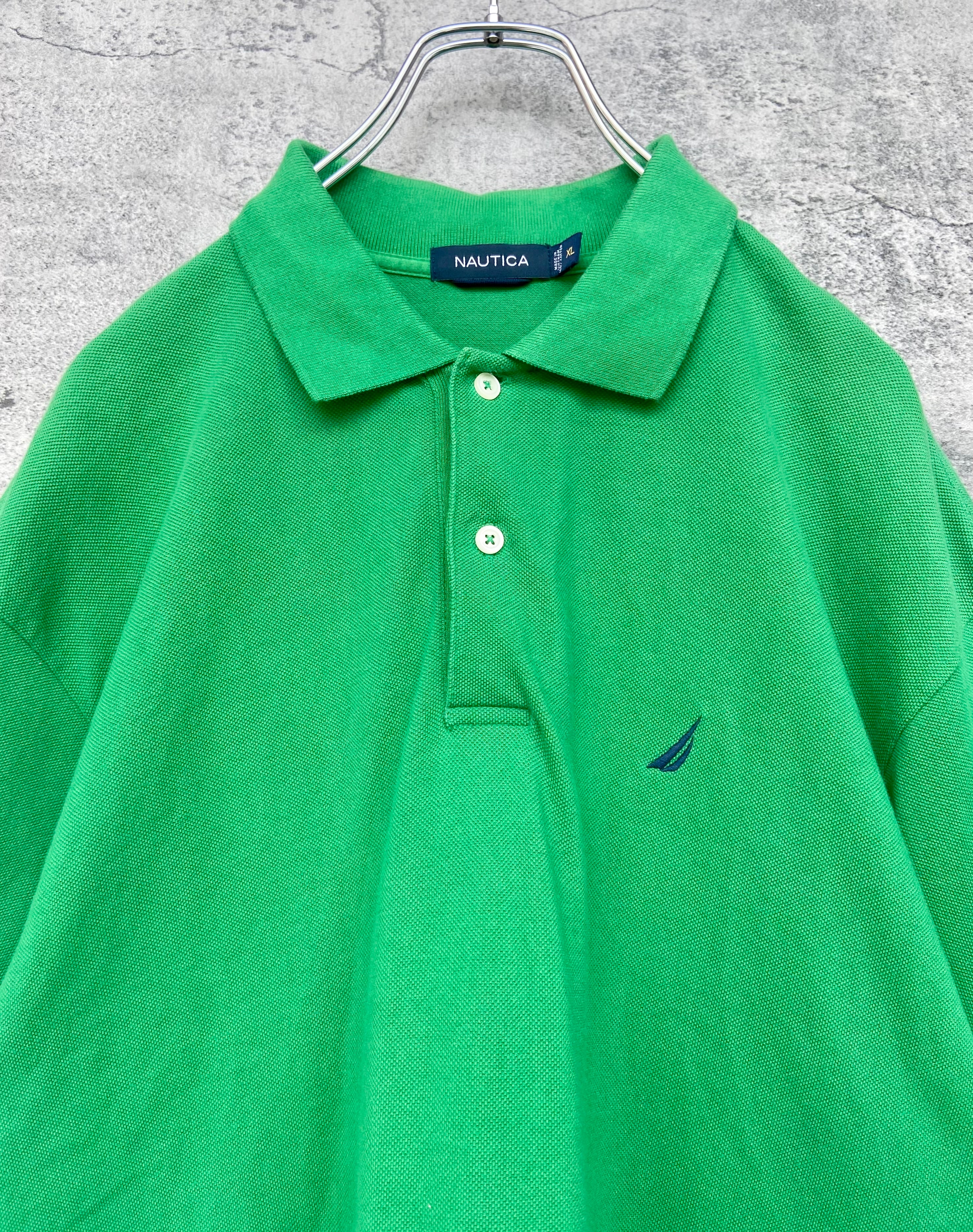 ノーティカ ポロシャツ  刺繍ワンポイント ビックサイズ XL  緑