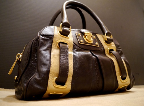 美品★MARCJACOBSマークジェイコブス レザー ハンドバッグ茶★