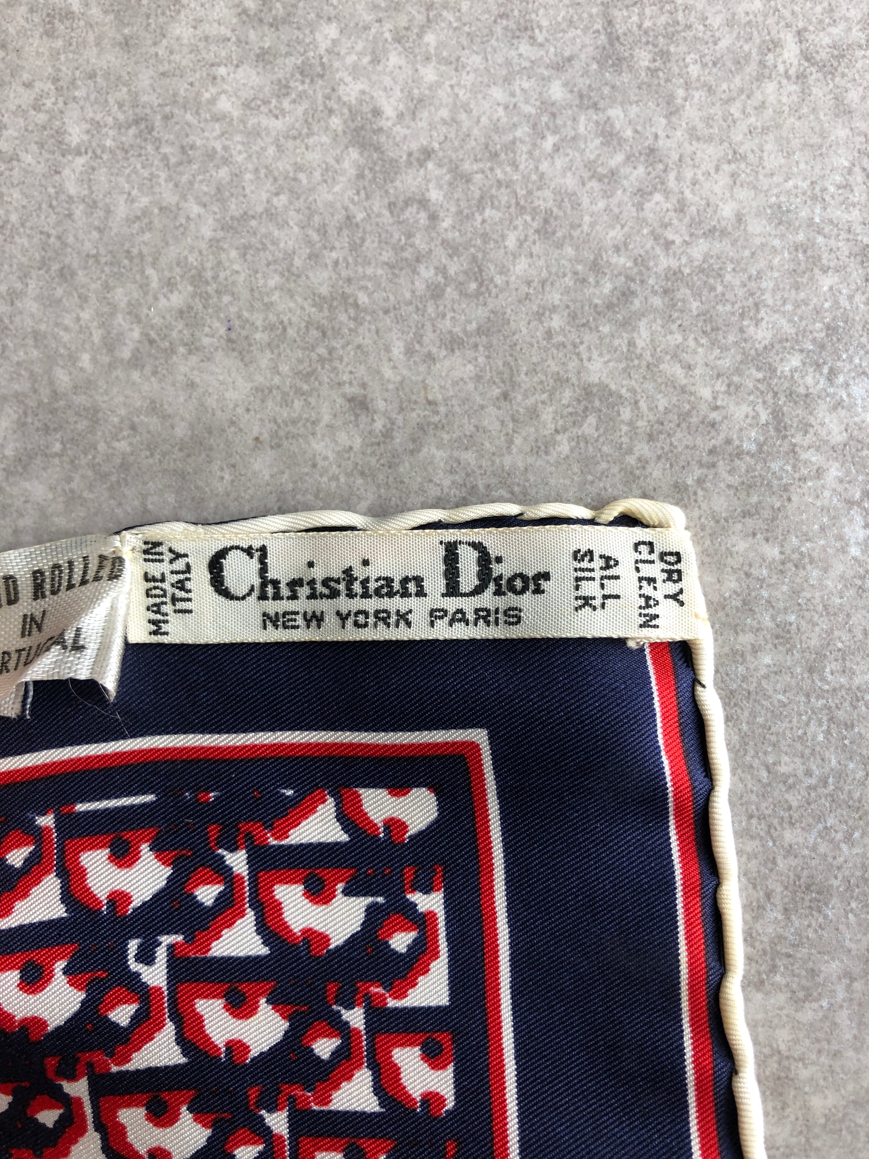 Christian Dior クリスチャン ディオール トロッター スカーフ レッド