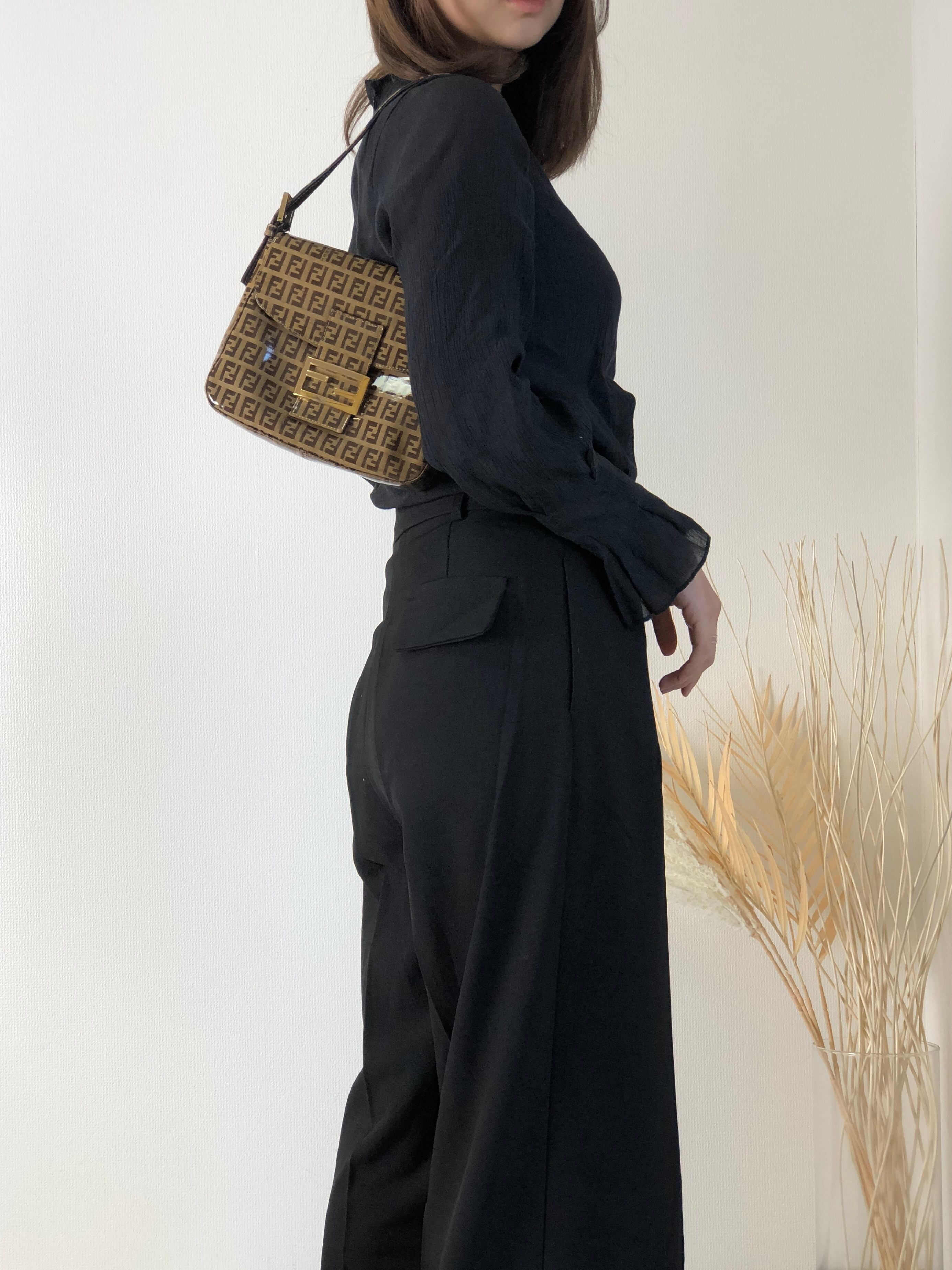 FENDI フェンディ ズッキーノ ショルダーバッグ ブラウン vintage