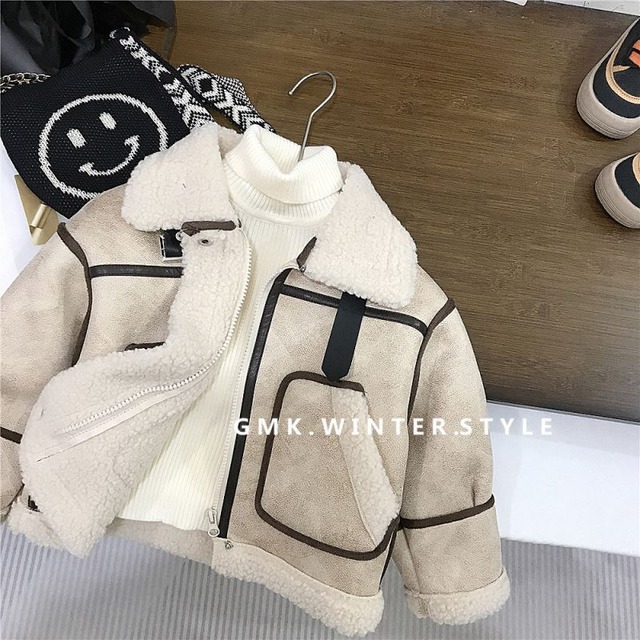 kids 衿付きボアコート