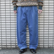 SAVANE denim 2 tuck slacks