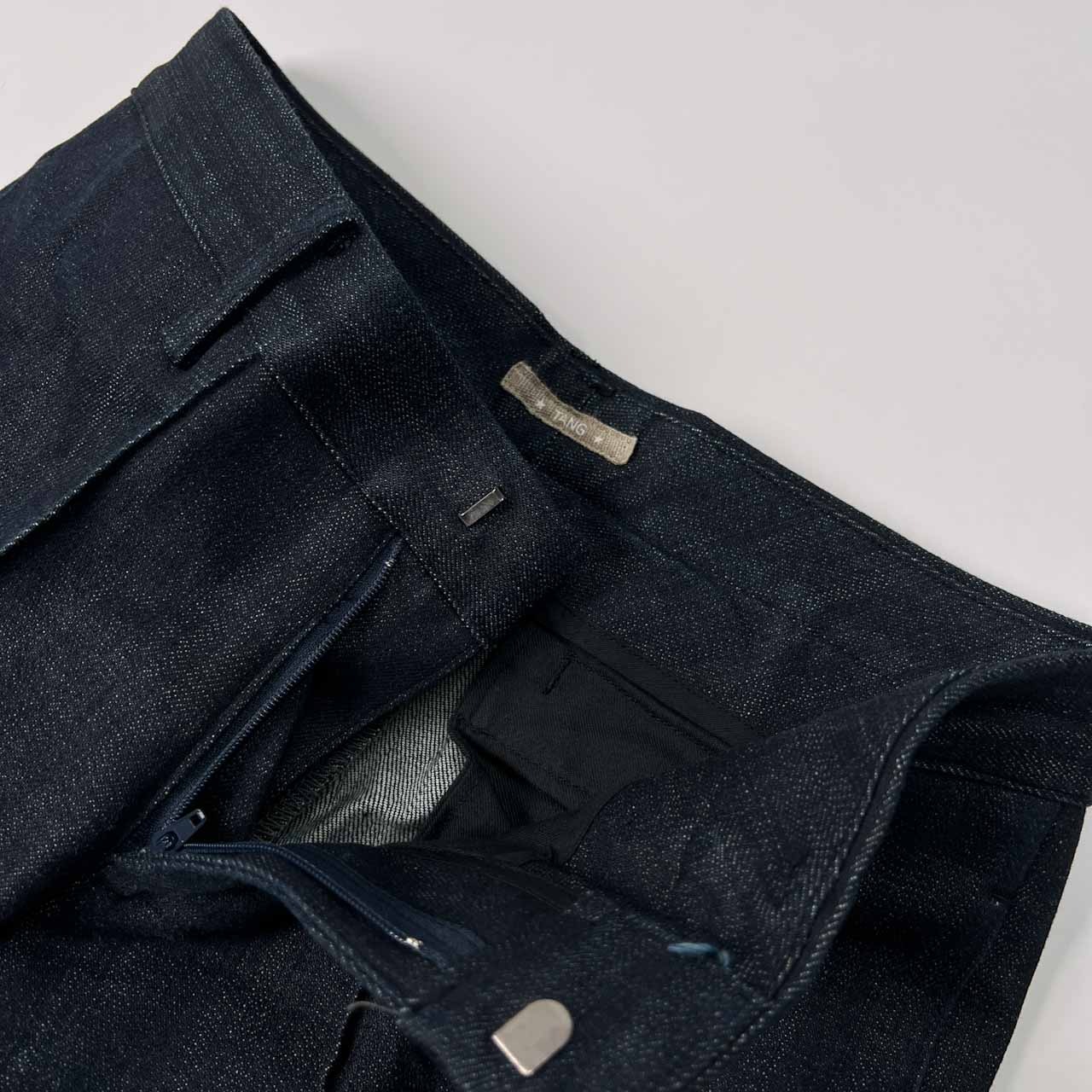 TANG タング センタープレス デニム スラックスパンツ ジーンズ サイズ 1 /日本製/濃紺/インディゴ