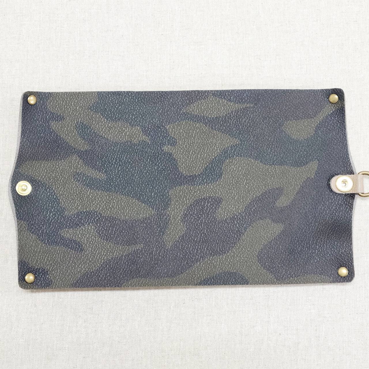 レザーマスクカバーMEN大(グレー)【HASAMU】迷彩PVC仕様 dragonfactory