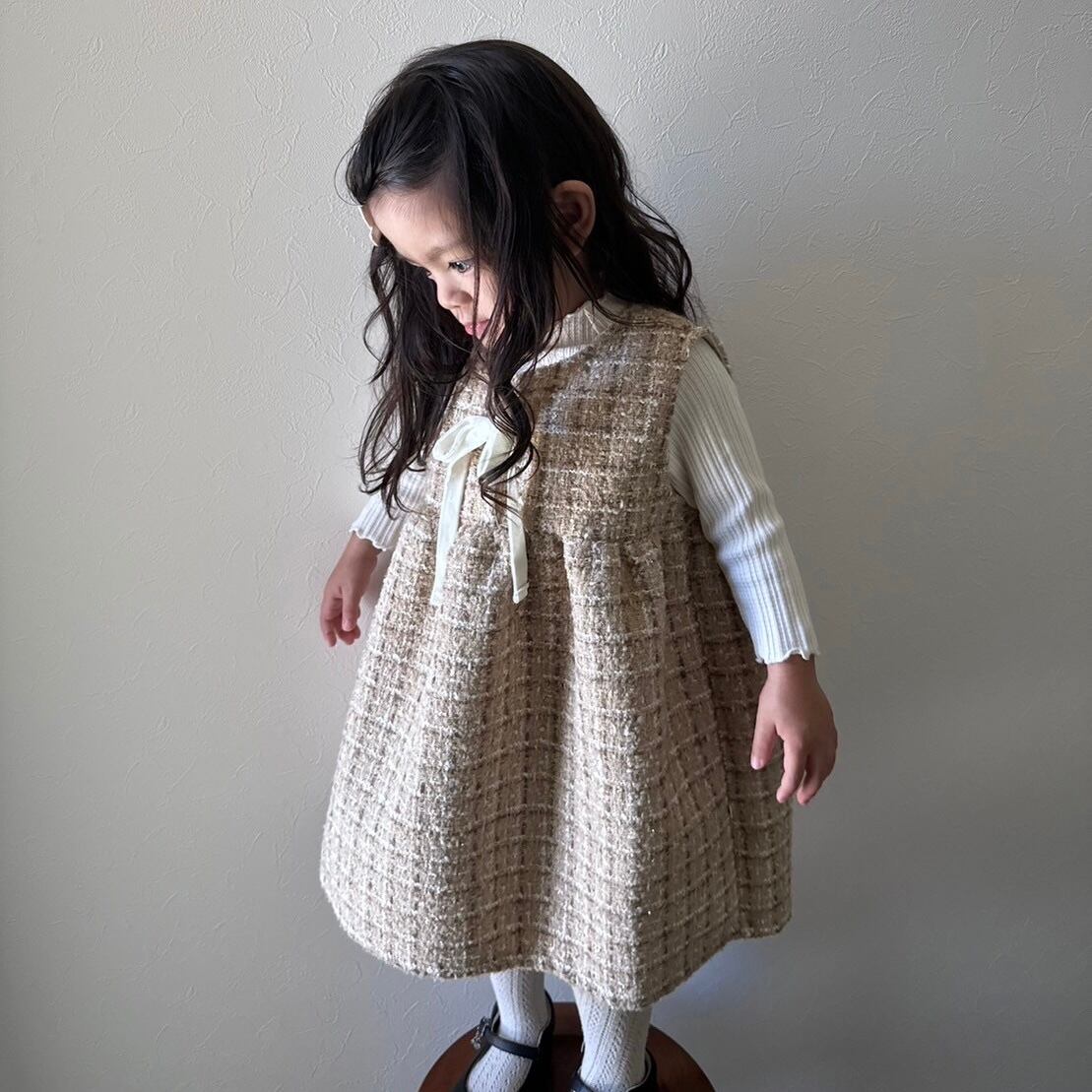 即納 the lala tweed onepiece［80-120］ | □ and rapiss アンド