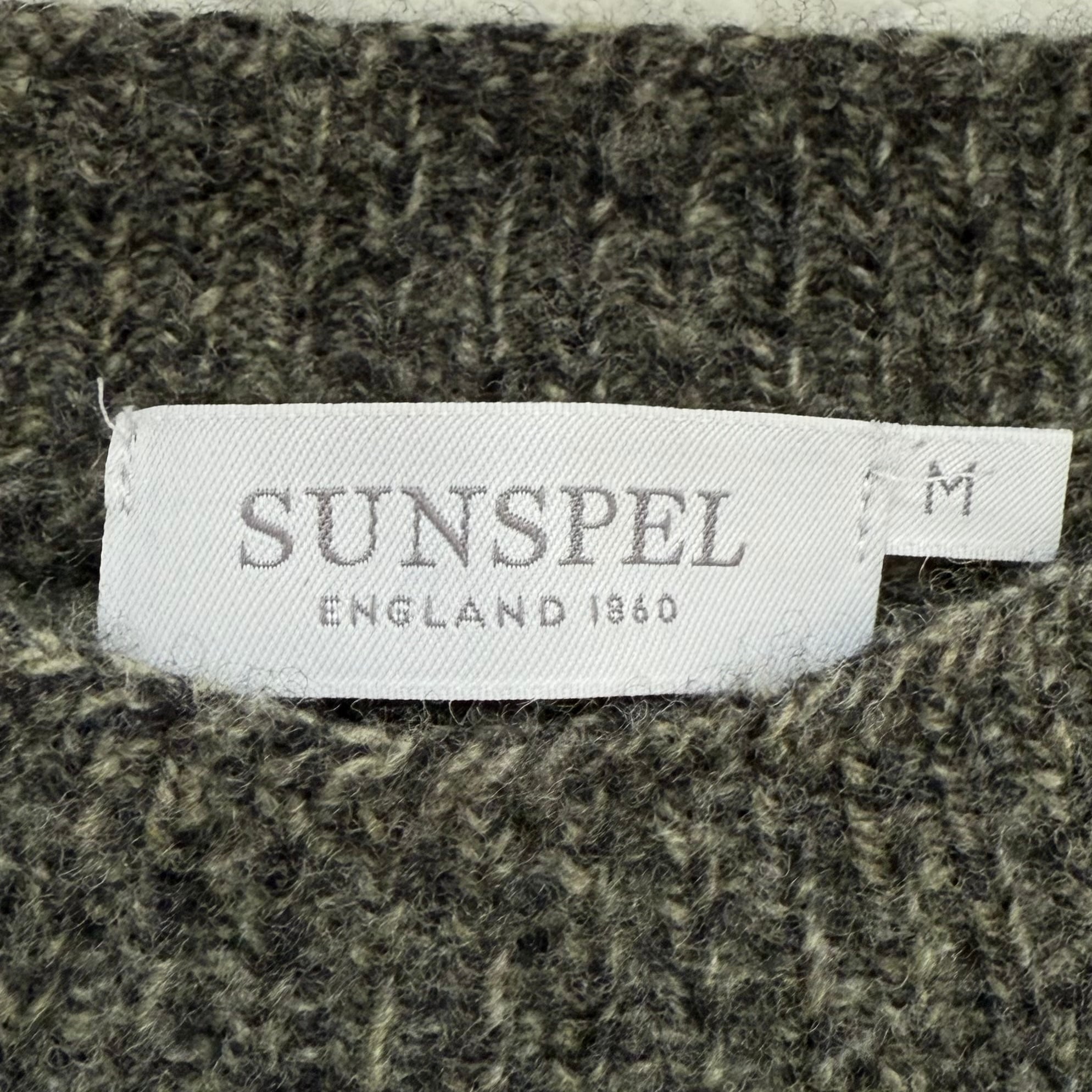 高級ウール使用✨️サンスペル スコットランド製 ニット セーター クルーネック SUNSPEL ラムズウール シェットランド クルーネックセーター