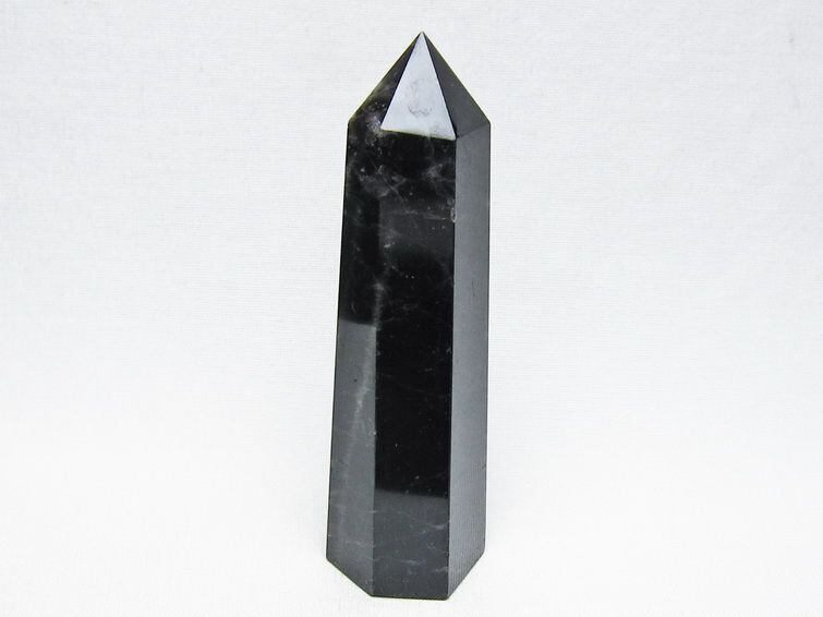 モリオン六角柱　鑑賞石　天然石　自然石　原石 モリオン ポイント 黒水晶 六角柱 置物 一点物 142-11270 | 天然石