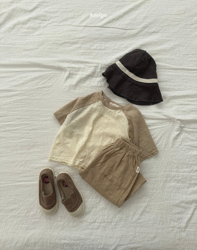 《予約》送料無料【Amigo】Slub Contrast Raglan Tee