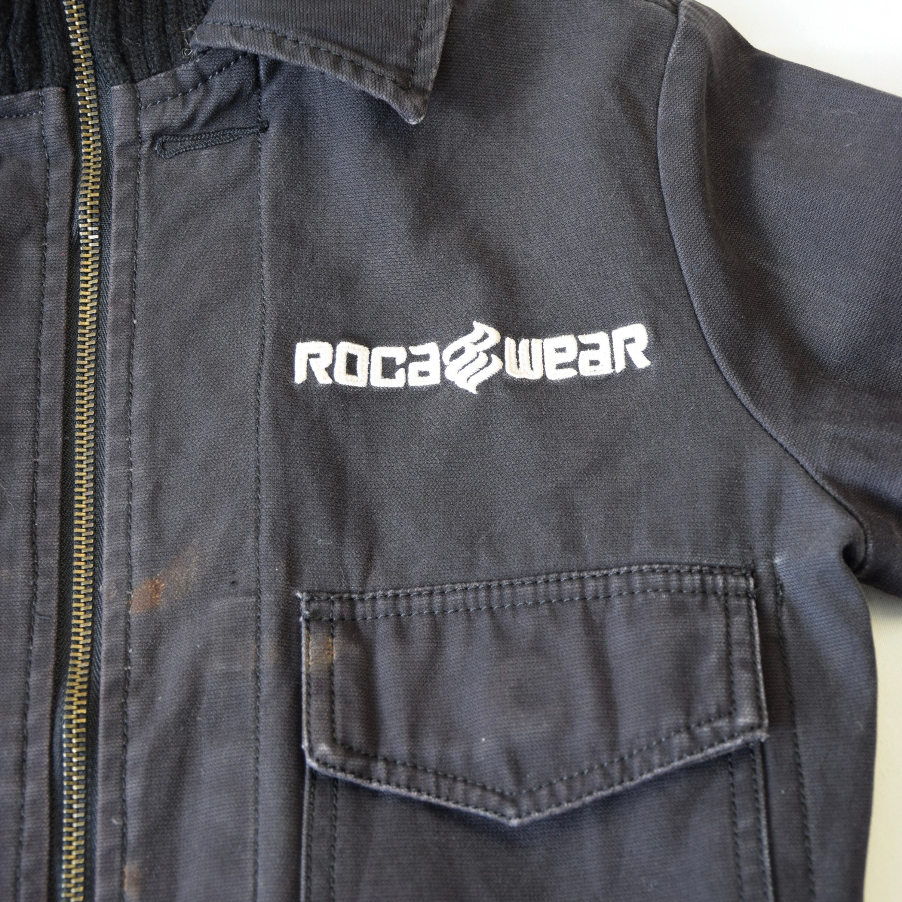 00's ROCAWEAR 短丈ジャケット レディースS ブラック ロカウェア