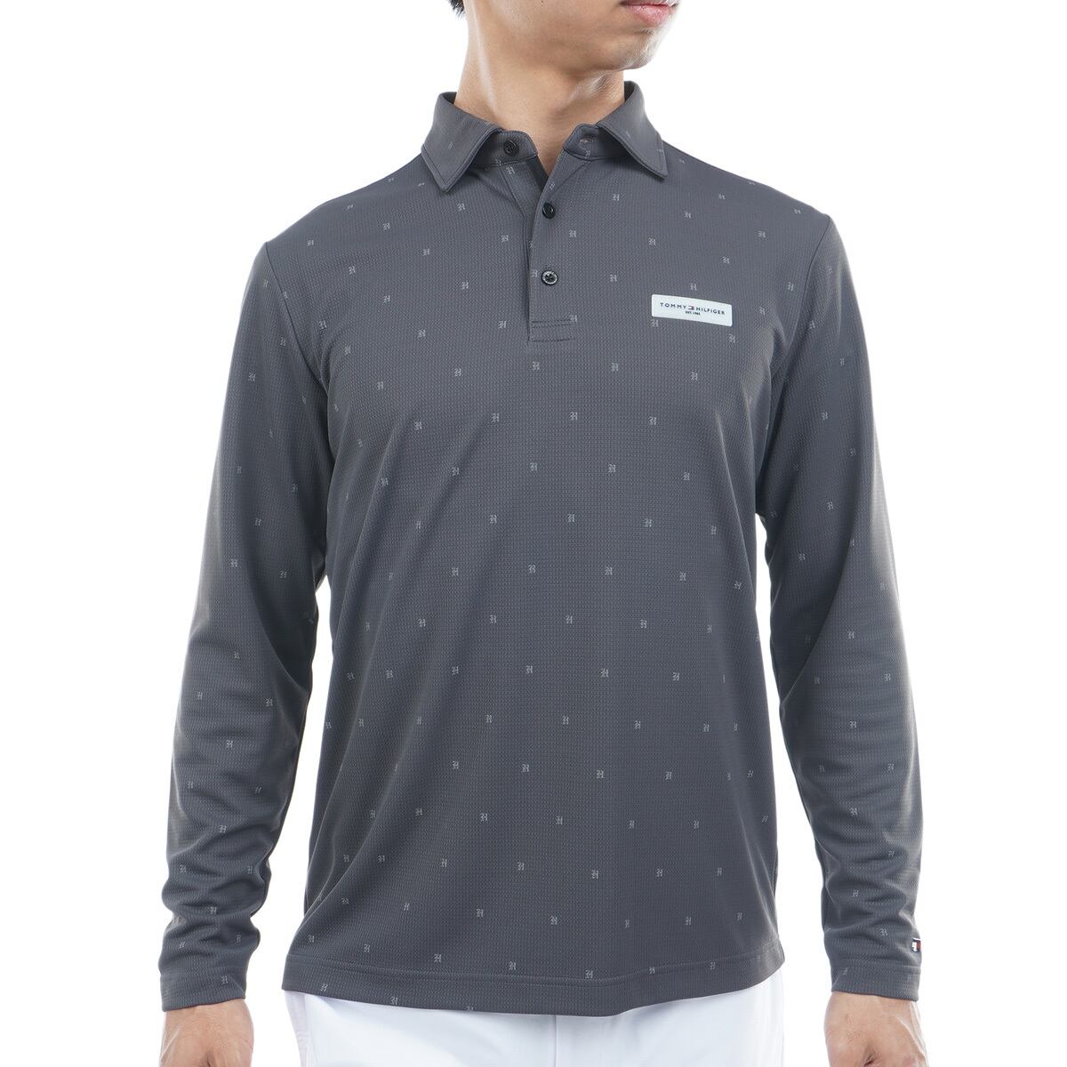 【TOMMY HILFIGER GOLF】ロゴ 長袖台衿付きシャツ