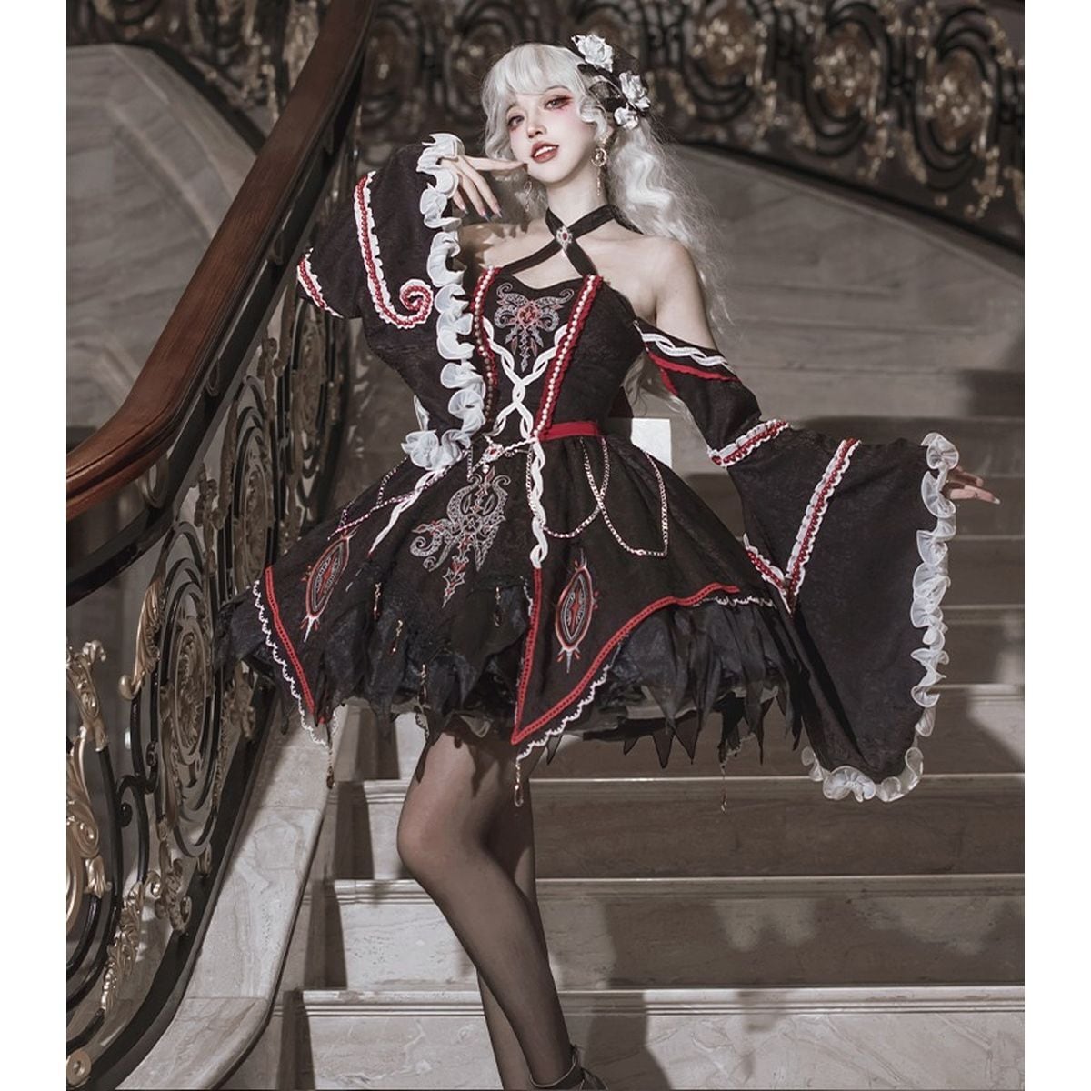 ダークゴシック姫袖ワンピースセット | Maiden's Rêve