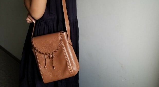 ランセル LANCEL ヴィンテージ レザー ショルダーバッグ 巾着 ...