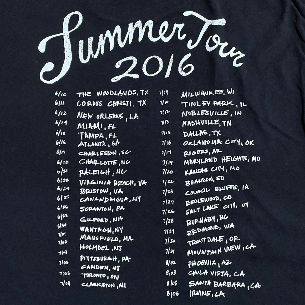 【TULTEX】weezer ウィーザー バンドTシャツ ツアーTシャツ バンt ロックt プリント ロゴ サーフボード ワーゲンバス XL相当 半袖 US古着