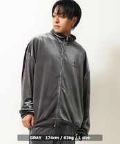 ◆ベロア トラックジャケット 【セットアップ可能】◆sb-g4371232n