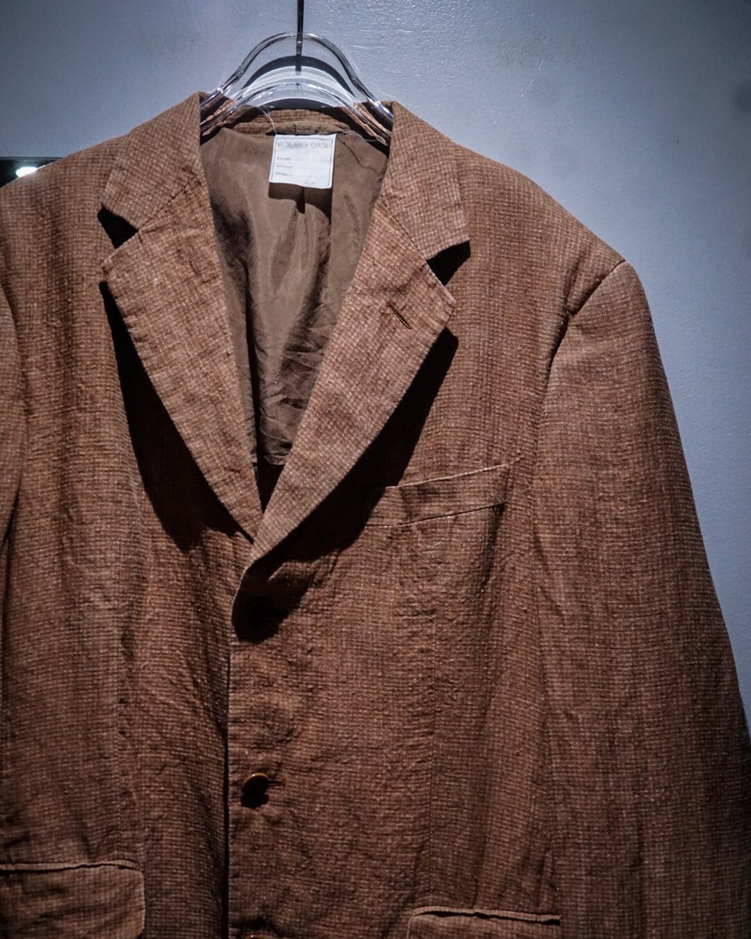 add (C) vintage】80's “ROMEO GIGLI” Vintage Linen Tailored Jacket