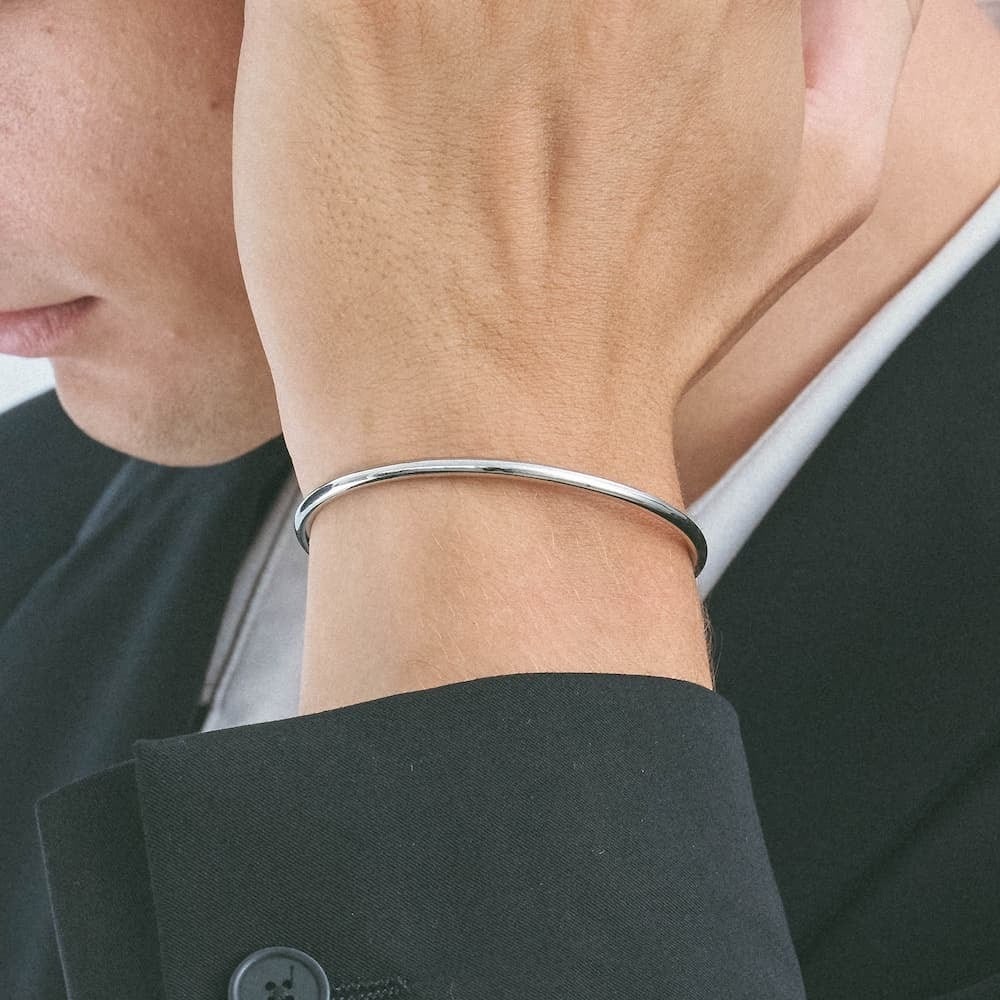 thin simple bangle (silver) #b67 | garcia