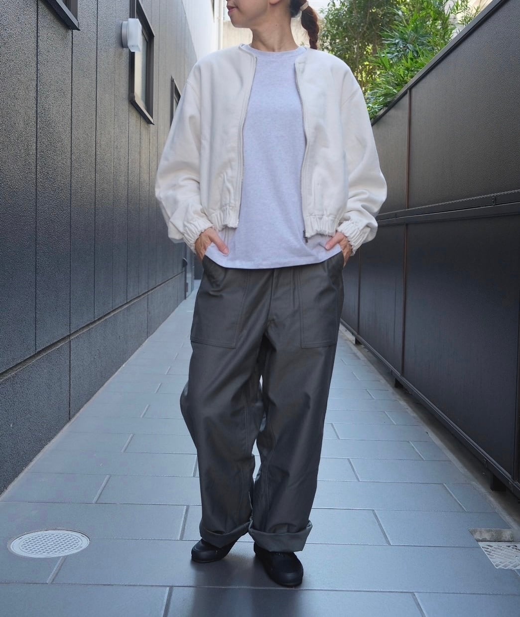 unfil(アンフィル) vintage cotton fleece zip front jacket WFFL