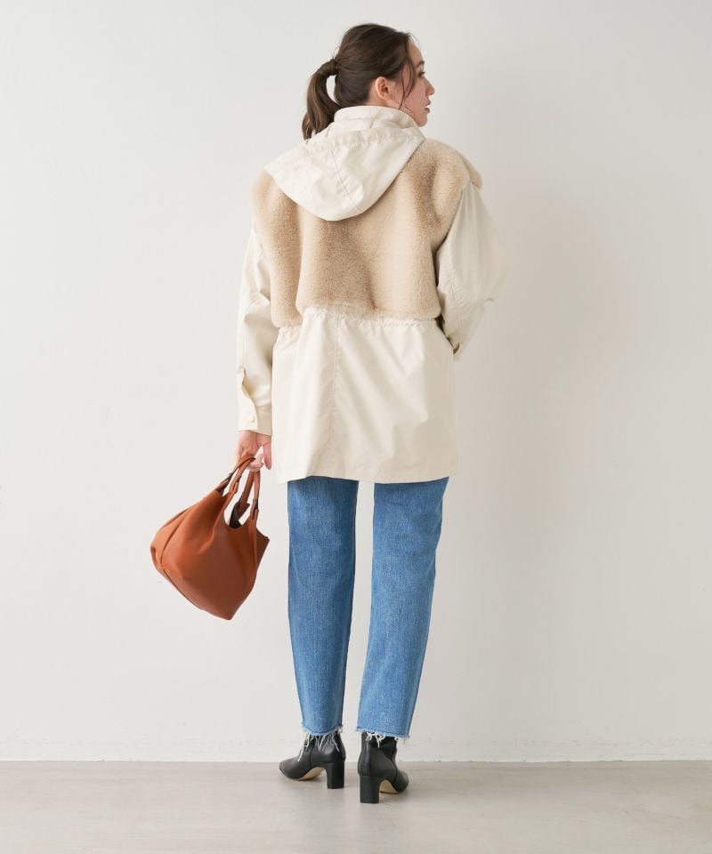 MICA&DEAL / フーデットファードッキングコート | anouk