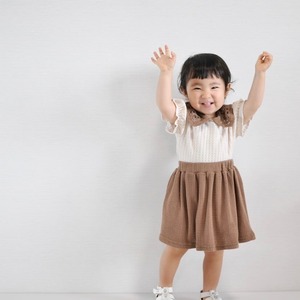 【即納】Pour Enfant / laon knit set skirt