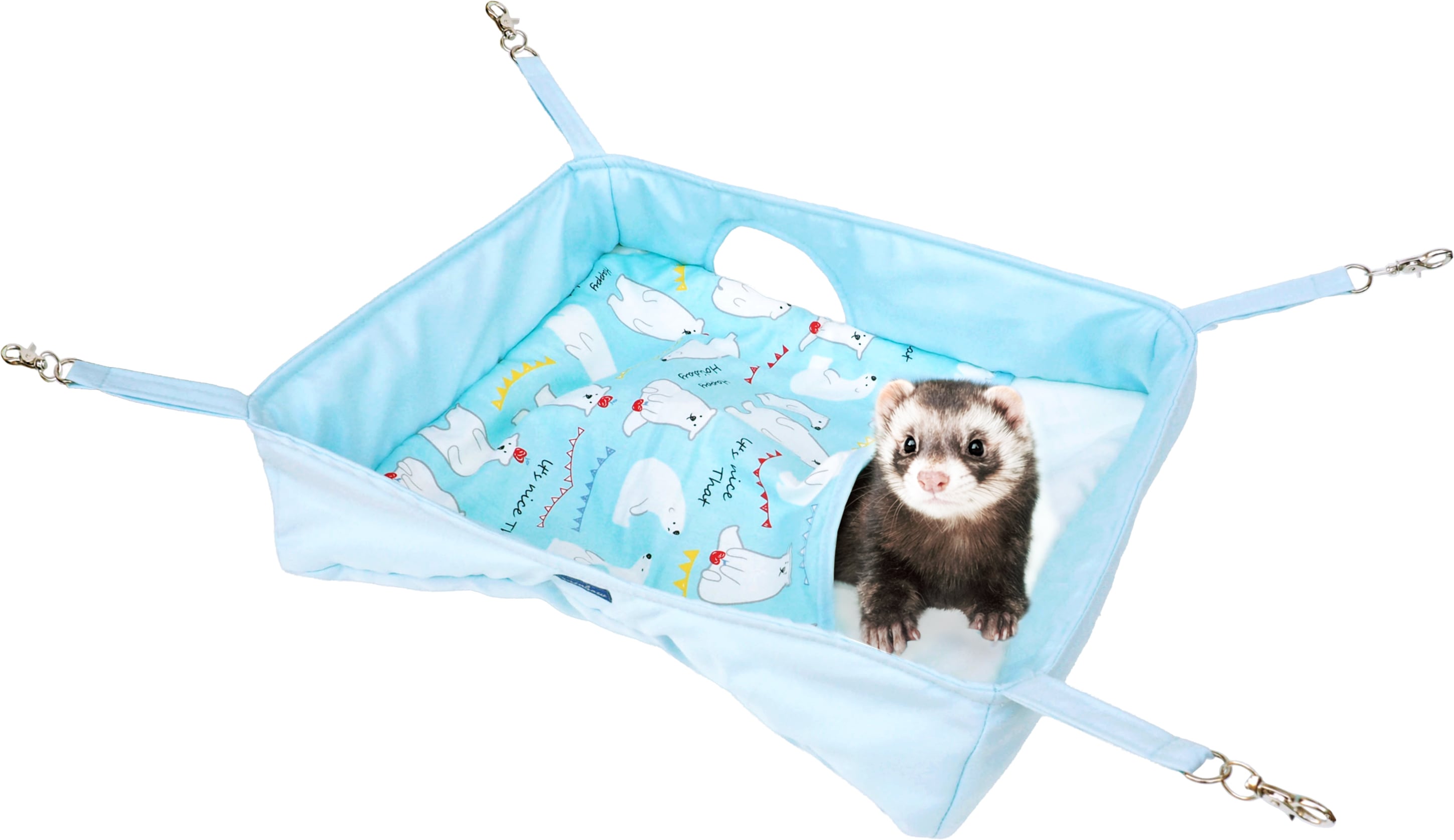 【フェレット用品】サマーグーグーベッド しろくま ピンク/ブルー/グレー