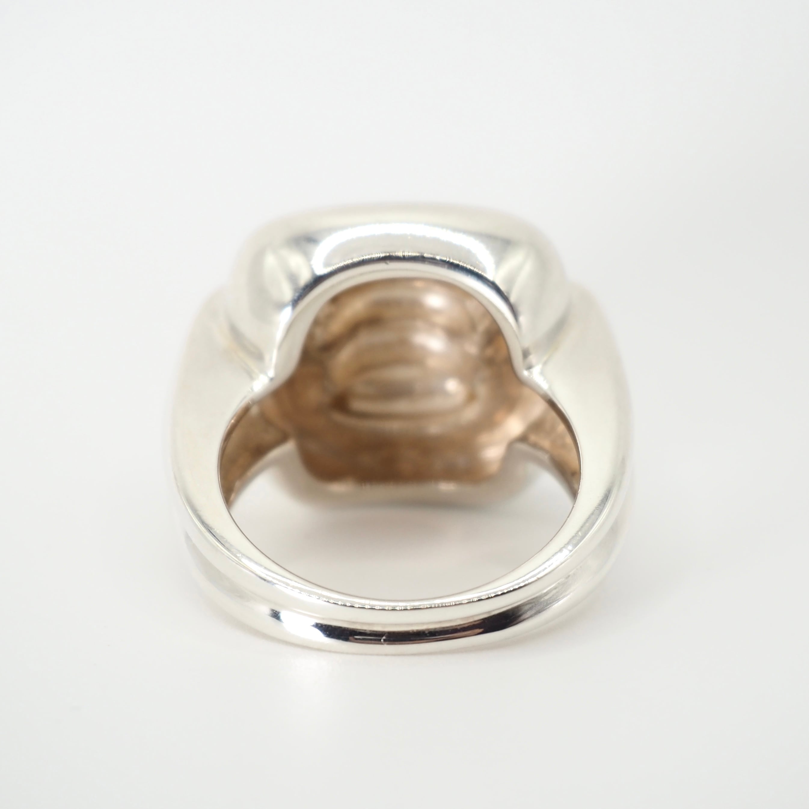 Tiffany&Co. 約11号 スクエアクッションコンビリング シルバー925 K18