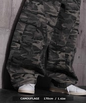 ◆カモフラ バレルレッグ カーゴパンツ◆gt-c25101