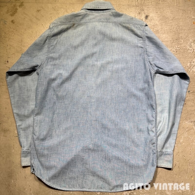 40's~ U.S.NAVY Chambray Shirt シャンブレーシャツ アメリカ