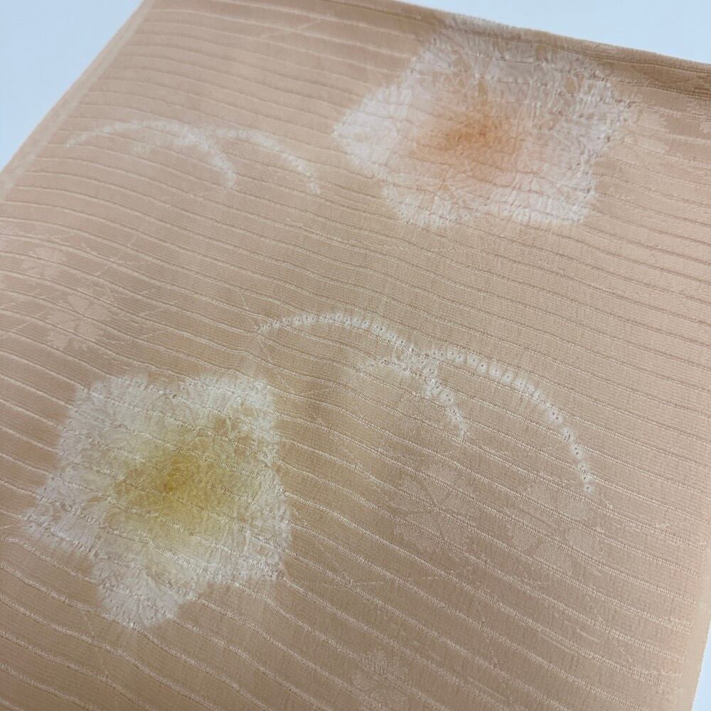 夏帯揚げ 新品 夏用 帯揚 ベージュ 小紋 紬 訪問着 普段着用 礼装用 正絹 絹100% 和装小物 5713