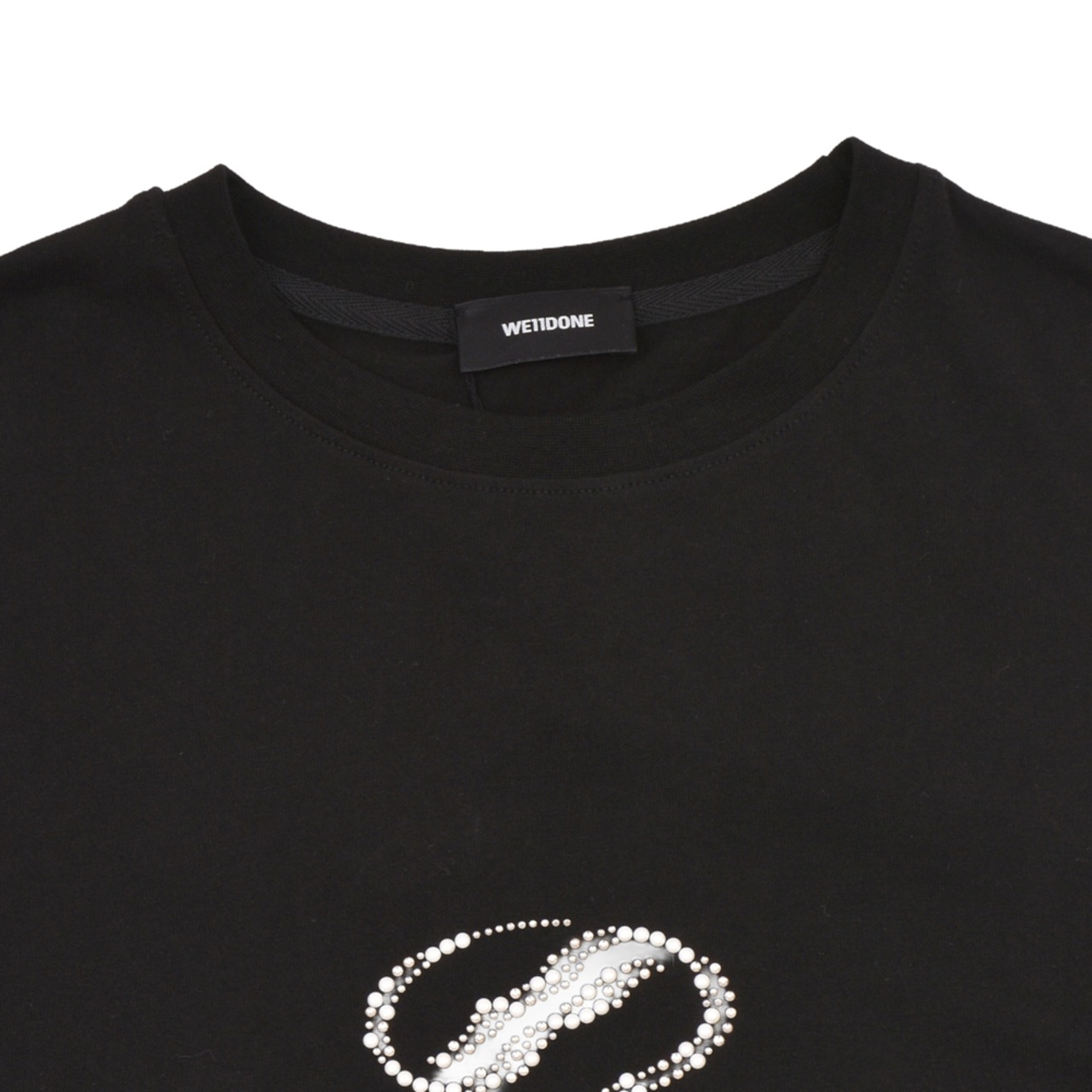 【WE11DONE】BLACK RHINESTONE T-SHIRT - 3