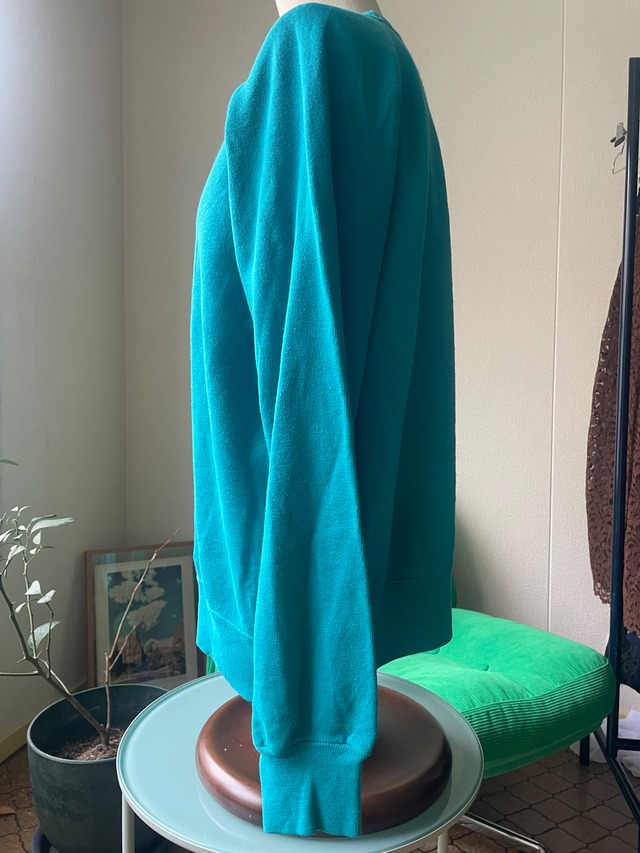 80s-90s BASSETT-WALKER Solid Raglan turquoise