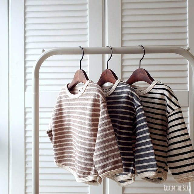 【取寄】robin|thick striped t-shirt|シックボーダーTシャツ|kids XS-XL