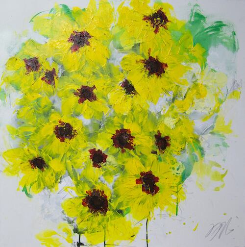 Flower / 黄色い花をテーマにした現代アート作品 絵画販売 | TOMOYA
