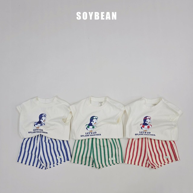 【取寄】soybean｜penguin vacation set｜ペンギンバカンス上下セット｜XS-XL｜kids｜26 summer 2nd