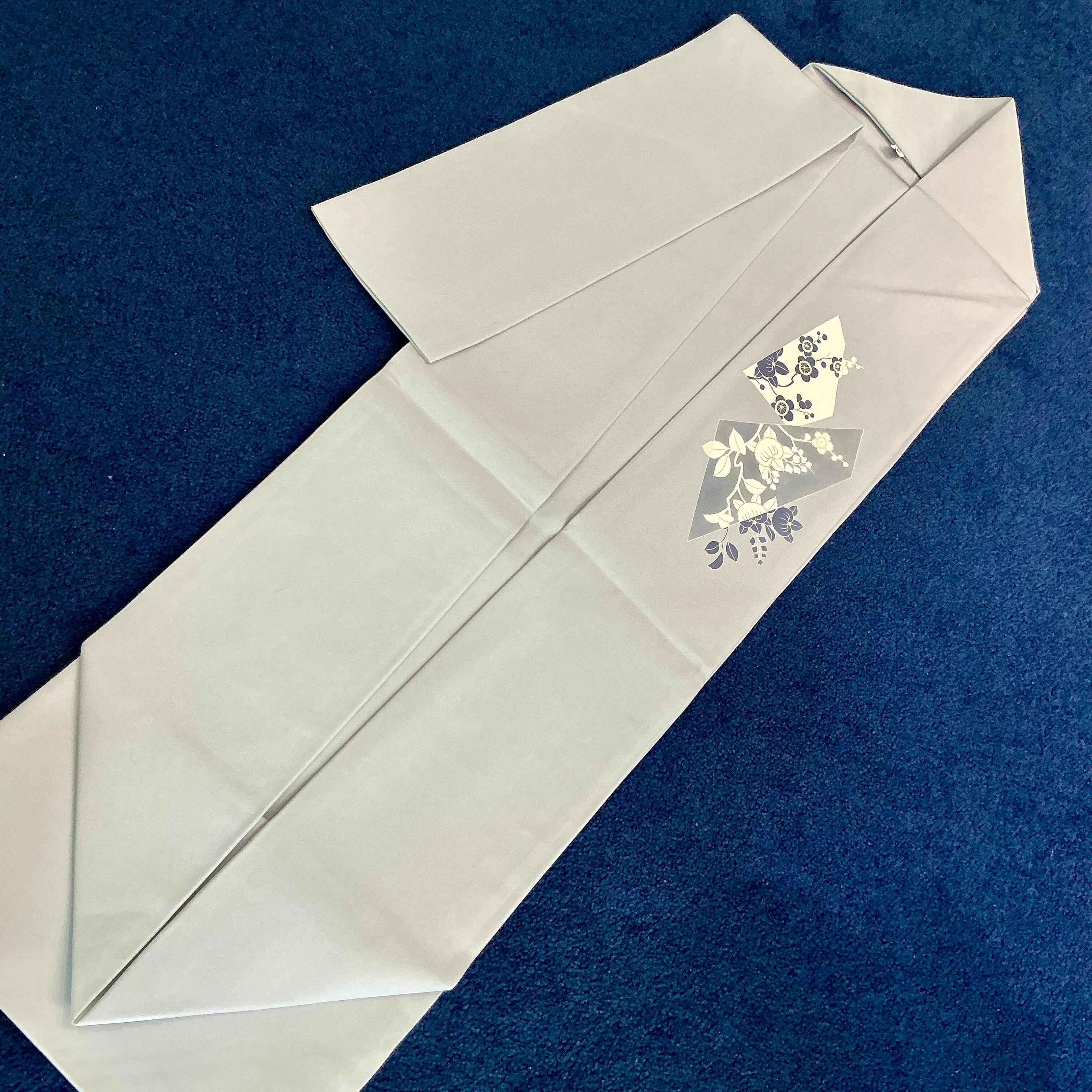 月影の文＊染め帯 橘 椿 紅葉 塩瀬帯 名古屋帯 B293 | kimono tento