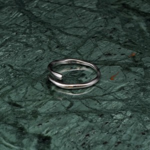 S925 IRREGULAR OPEN RING SILVER