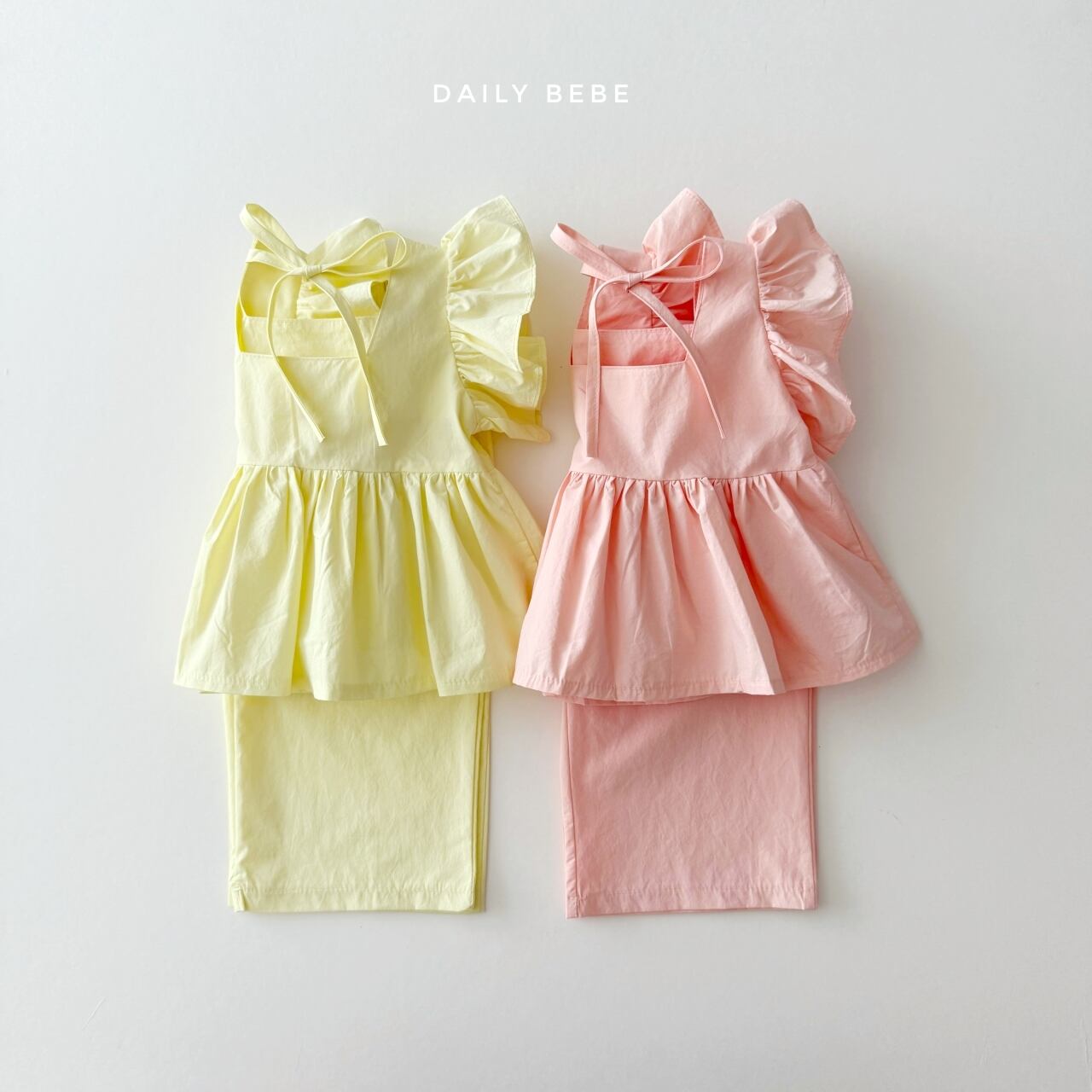 «sold out»«ジュニアサイズあり»«daily bebe» フリルセットアップ 2colors