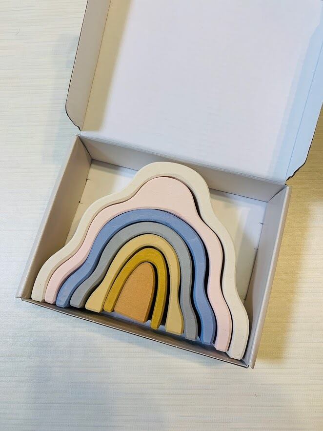 raduga grez ラドガグレ waterfall arch stacker 知育玩具 木の