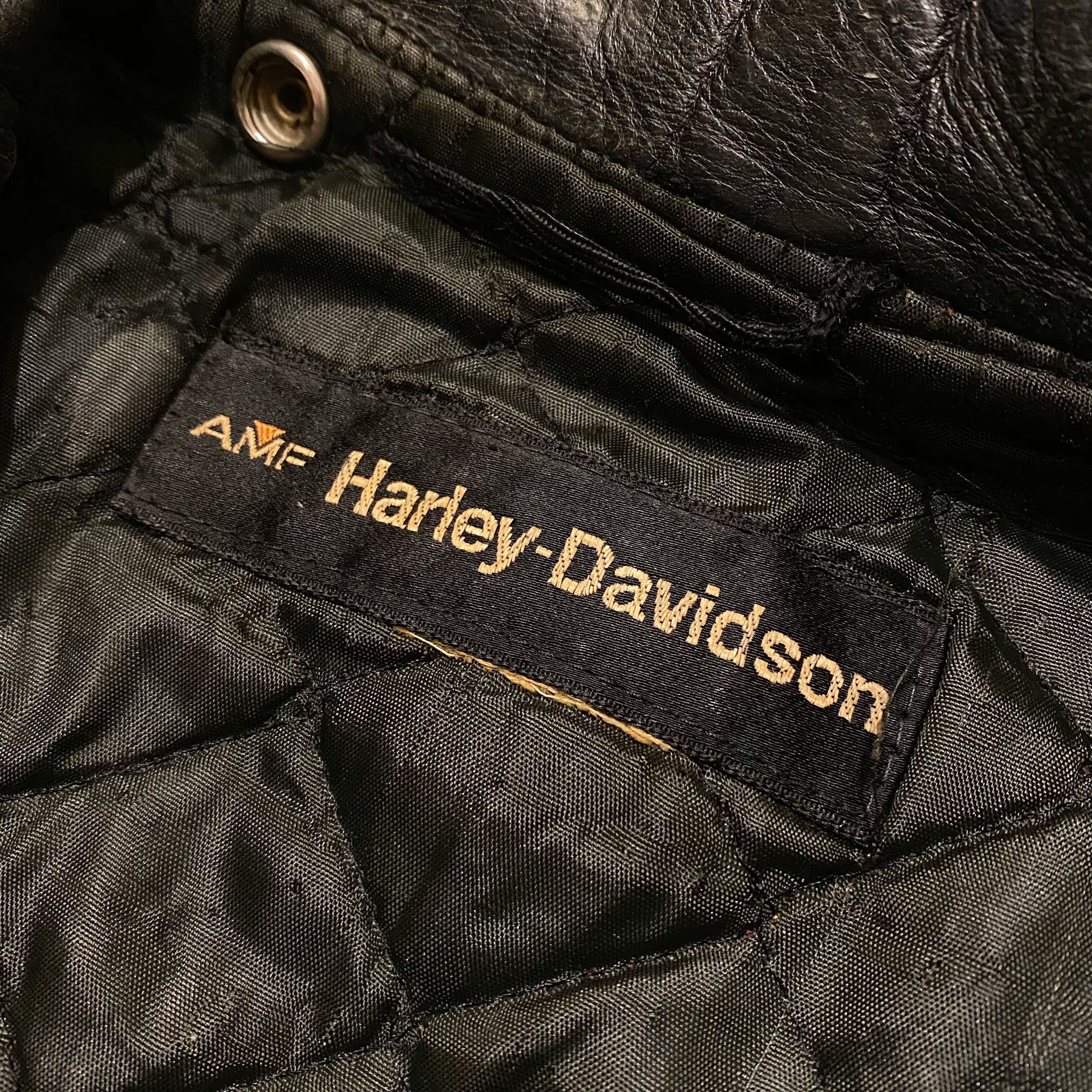 70's Harley Davidson AMF Double Riders Jacket / ハーレーダビッドソン レザー ライダースジャケット  ダブル モーターサイクルクラブ 古着 ヴィンテージ