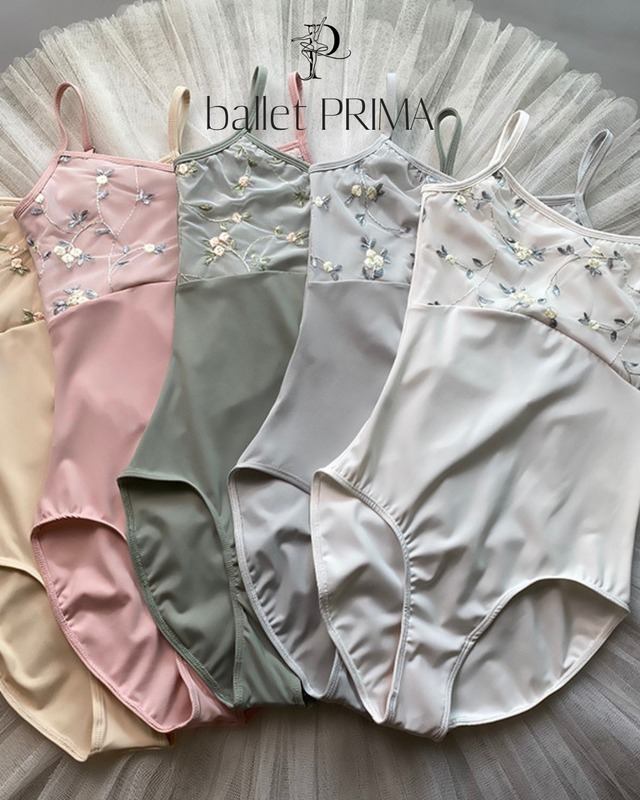 Mesh-Panel Floral Leotard P0061