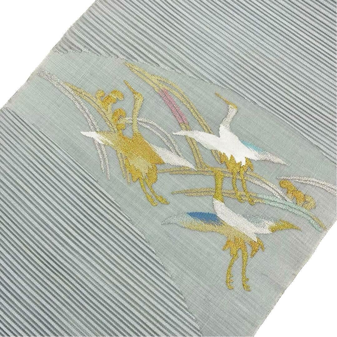 値下げ！正絹絽夏着物と絽八寸名古屋帯のセット、小紋、藍型染め＋絽綴れ波模様 値下げ！正絹絽夏着物と絽八寸名古屋帯のセット、小紋、藍型