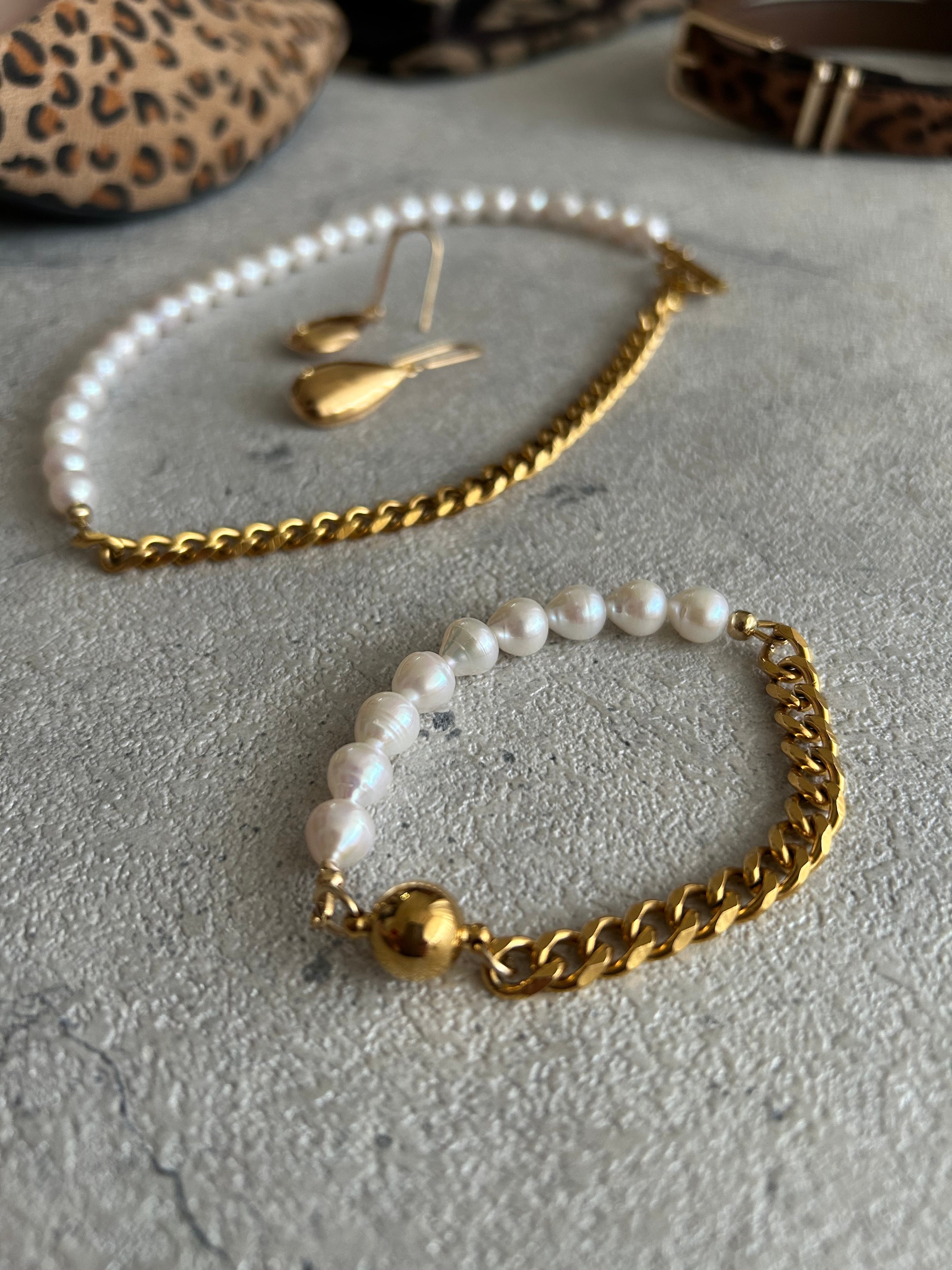 コンビパールブレスレット ゴールド | 上品なアクセサリー | こだわり